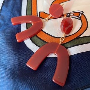 Madewell lucite geometric dangle earrings